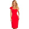 ČERVENÉ ŠATY S VÝSTŘIHEM DIANA (Velikost S)