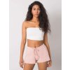 RŮŽOVÉ DÁMSKÉ ŽEBROVANÉ ŠORTKY (Velikost S)