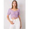FIALOVÝ VZOROVANÝ DÁMSKÝ TOP (Velikost S)