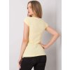 SVĚTLE ŽLUTÉ DÁMSKÉ TRIČKO S KAMÍNKY (Velikost S)
