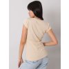 BÉŽOVÉ DÁMSKÉ TRIČKO S MOTIVEM LEBKY (Velikost S)