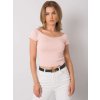 SVĚTLE RŮŽOVÉ DÁMSKÉ ŽEBROVANÉ TRIČKO (Velikost ONE SIZE)