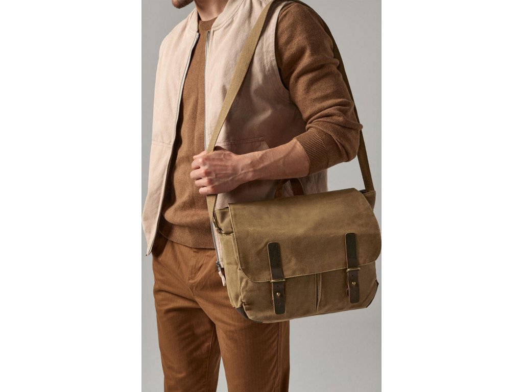Aktovka Messenger Heritage Waxed Canvas (Farba Čierna)