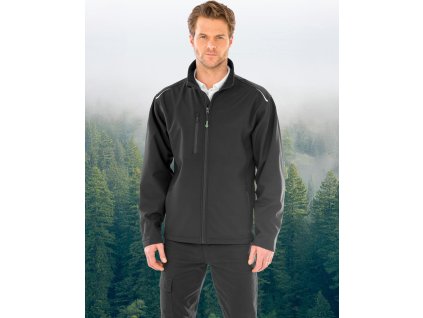 Bunda Recycled 3-Layer Printable Softshell (Farba Čierna, Veľkosť XS)