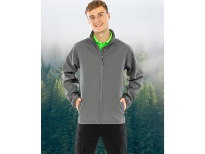 Pánska bunda Recycled Printable Softshell Jacket (Farba Čierna, Veľkosť S)