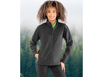 Dámska softshellová bunda Recycled 3-Layer (Farba Čierna, Veľkosť XS)