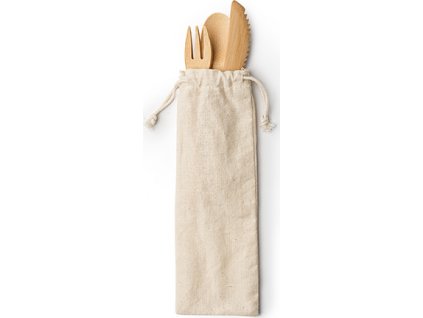 Bambusový príbor - COLMER (Farba Béžová, Veľkosť ONE SIZE ADULT)