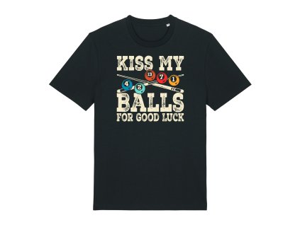 Unisex tričko KissMyBalls2, čierna