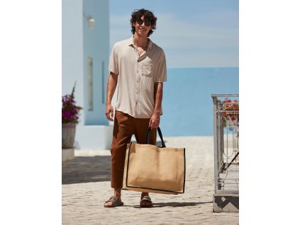 Natural Starched Jute Market Shopper (Farba Natural)