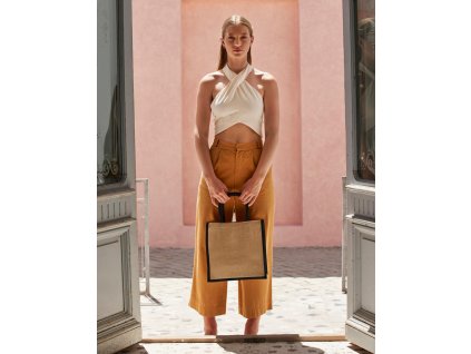 Taška Midi z prírodnej našskrobenej juty (Farba Natural)