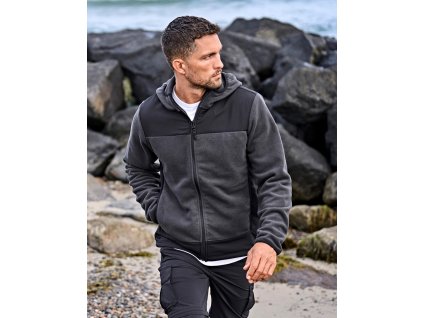 Mountain Fleece s kapucňou (Veľkosť XS, Farba Asphalt/Black)
