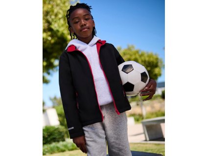 Detská 2-vrstvová softshellová bunda Ablaze (Farba Čierna, Veľkosť 3/4 roky)