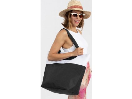 Tenerife plážová alebo voľnočasová taška (Farba Čierna/Biela)