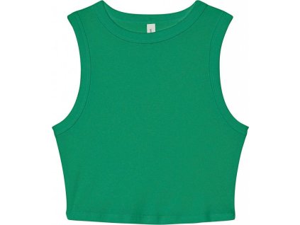 Dámske tielko Micro Rib Muscle Crop Tank (Veľkosť XS, Farba Solid White Blend)