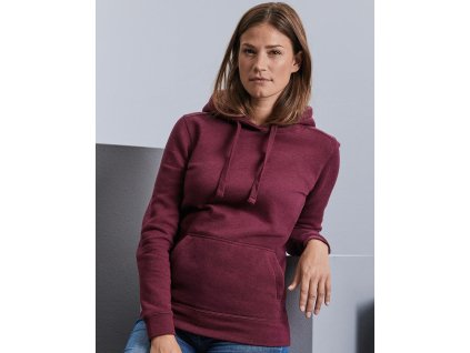 Dámska mikina Authentic Melange Hooded Sweat (Veľkosť XS, Farba Tmavo sivá melírová)