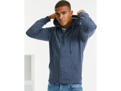 Pánska mikina HD s kapucňou a zipsom (Farba Biela, Veľkosť XS)