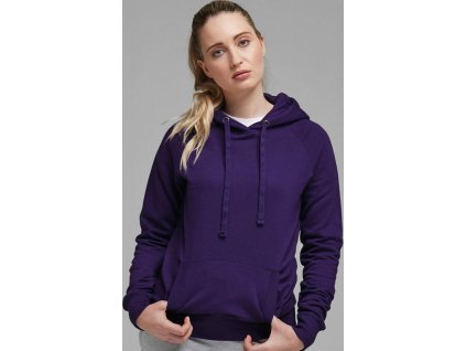 Dámska raglanová mikina s kapucňou (Farba Čierna, Veľkosť XS)