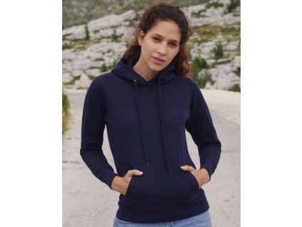 Dámska mikina s kapucňou (Farba Biela, Veľkosť XS)