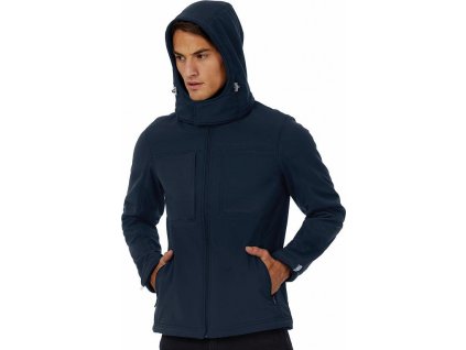 Pánska bunda Hooded Softshell/men (Farba Biela, Veľkosť S)