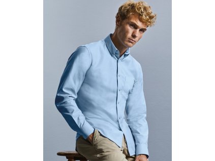 Pánksa košeľa LS Tailored Button-Down Oxford (Farba Biela, Veľkosť S)