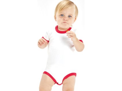 Body Ringer pre bábätká (Veľkosť 3/6 mesiacov, Farba Biela/Červená)