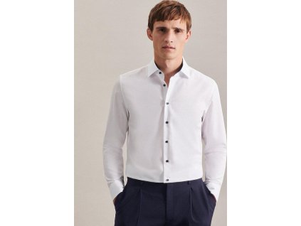 Košeľa Contrast Regular Fit 1/1 Business Kent (Farba Biela, Veľkosť 38)