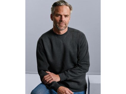 Mikina Authentic Melange Sweat (Veľkosť XS, Farba Tmavo sivá melírová)