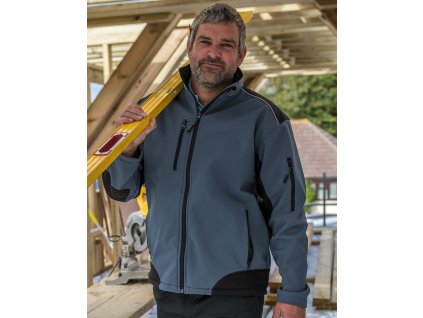 Bunda Ripstop Softshell (Veľkosť S, Farba Sivá/Čierna)