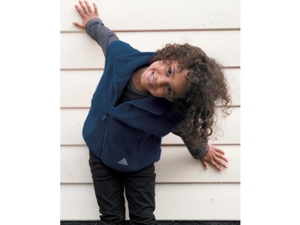 Detská fleecová vesta (Farba Sivá melírová, Veľkosť 3/4 roky)