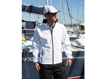 Potlačiteľná Softshell bunda (Veľkosť S, Farba Biela/Čierna)