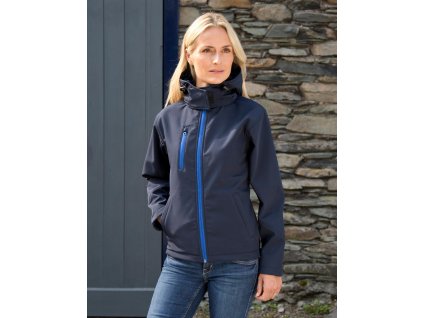 Dámsky Softshell s kapucňou TX Performance (Farba Čierna/Sivá, Veľkosť XS)