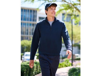 Micro Zip Neck Fleece (Farba Čierna, Veľkosť S)