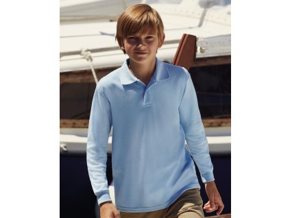 Detská polokošeľa s dlhým rukávom 65/35 (Farba Biela, Veľkosť 104 cm)