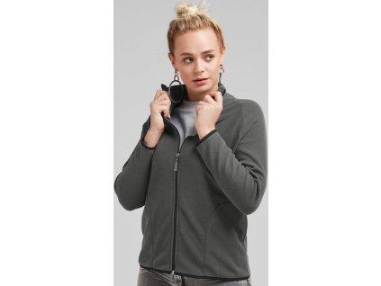 Dámsky Signature Full Zip Microfleece (Veľkosť XS, Farba Tmavá čierna)