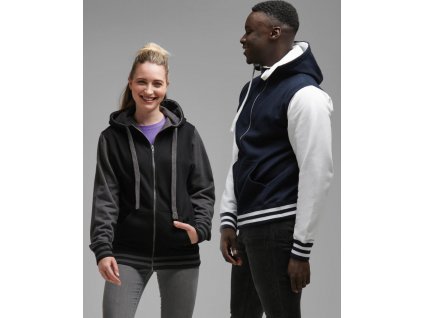 Mikina Active s kapucňou (Veľkosť XS, Farba Čierna/Tmavo sivá)