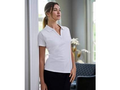 Dámske polotričko Luxury Stretch V (Farba Biela, Veľkosť S)