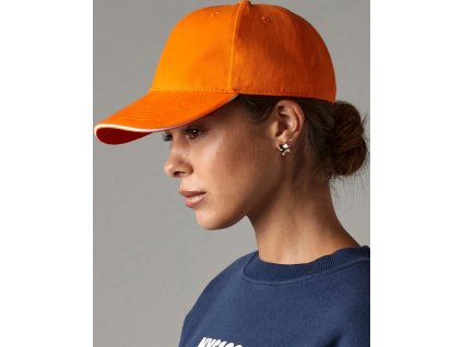 6 panelová šiltovka Athleisure (Farba White/Bright Royal)