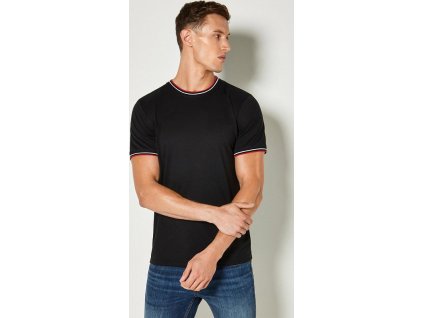 Fashion Fit Tipped Tee (Veľkosť XS, Farba White/Red/Royal)