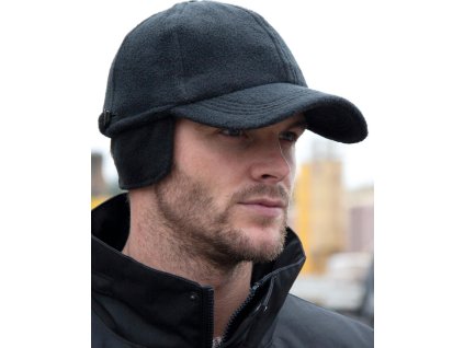 Fleecová čiapka (Farba Čierna)