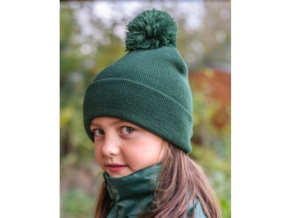 Detská čiapka Junior Pom Pom Beanie (Farba Čierna)