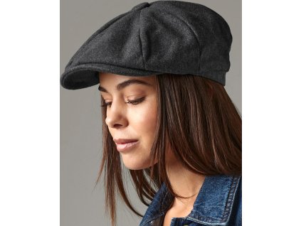Chlapčenská čiapka Melton Wool Baker Boy (Veľkosť S/M, Farba Tmavo sivá melírová)