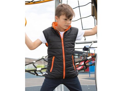 Detská vesta (Farba Čierna/Oranžová, Veľkosť 2/3 roky)