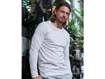 Moderné tričko s dlhými rukávmi Sof Tee (Farba Biela, Veľkosť S)