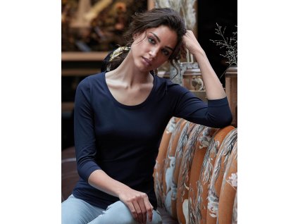 Dámske Tričko s 3/4 Rukávmi (Farba Biela, Veľkosť S)