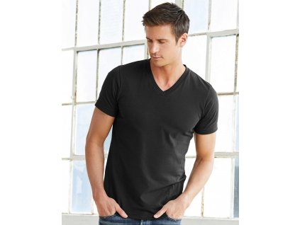 Unisex tričko Jersey V-Neck (Farba Biela, Veľkosť S)