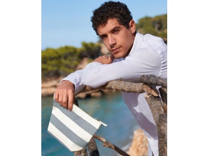 Taštička na doplnky Nautical Accessory Bag (Farba Natural/Tmavo modrá)