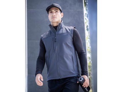 Softshellová vesta Flux (Veľkosť S, Farba Tmavo sivá)