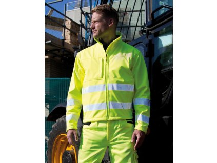 Reflexná Soft Shellová Bunda (Veľkosť S, Farba Oranžová neónová)