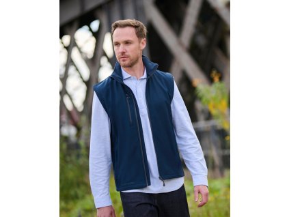 Softshellová vesta Honestly Made Recycled (Farba Čierna, Veľkosť S)