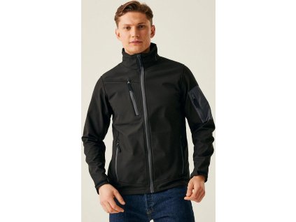 Softshell bunda 3-vrstvová Arcola (Veľkosť S, Farba Čierna/Tmavo sivá)